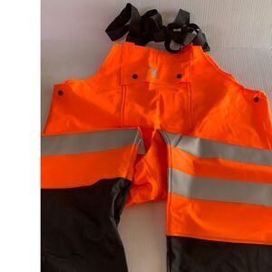 RainRider Waterproof Bib Pants/Overalls for Men - Reflective Safety
